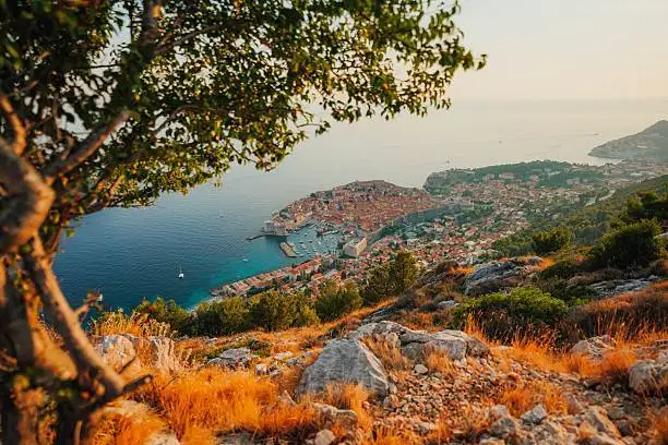 Dubrovnik old town from Mount Srd